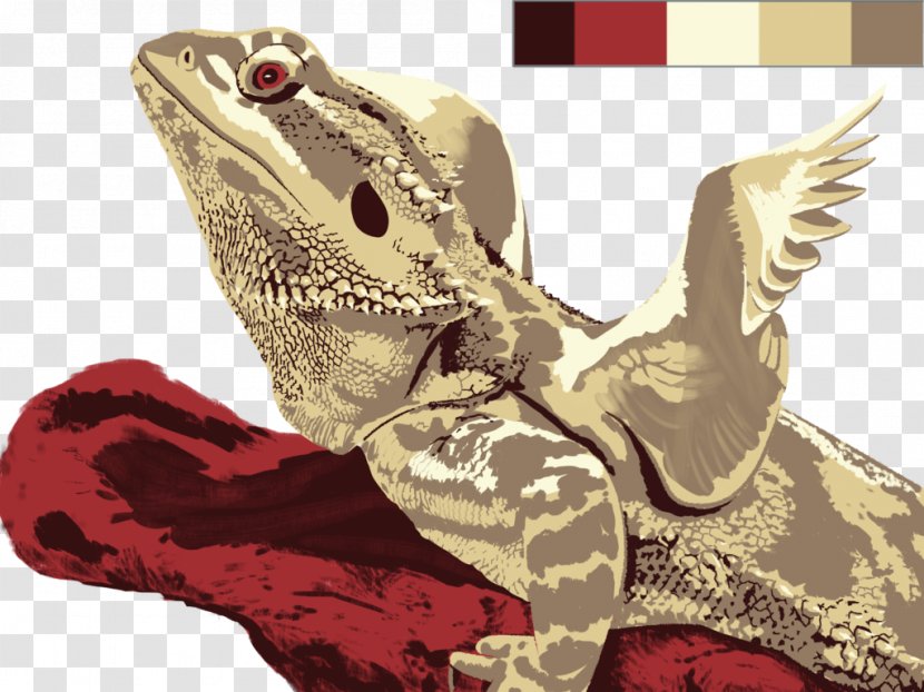 Art Cheongsam Drawing 1980s - November 8 - Bearded Dragon Transparent PNG