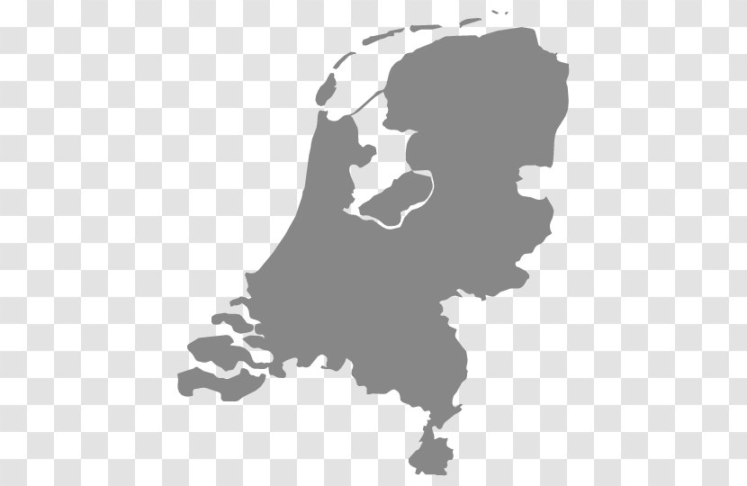 Netherlands Map Country - White Transparent PNG