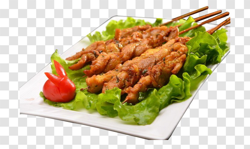 Yakitori Satay Chuan Shish Taouk Chicken - Leaf Vegetable - Skewers Transparent PNG