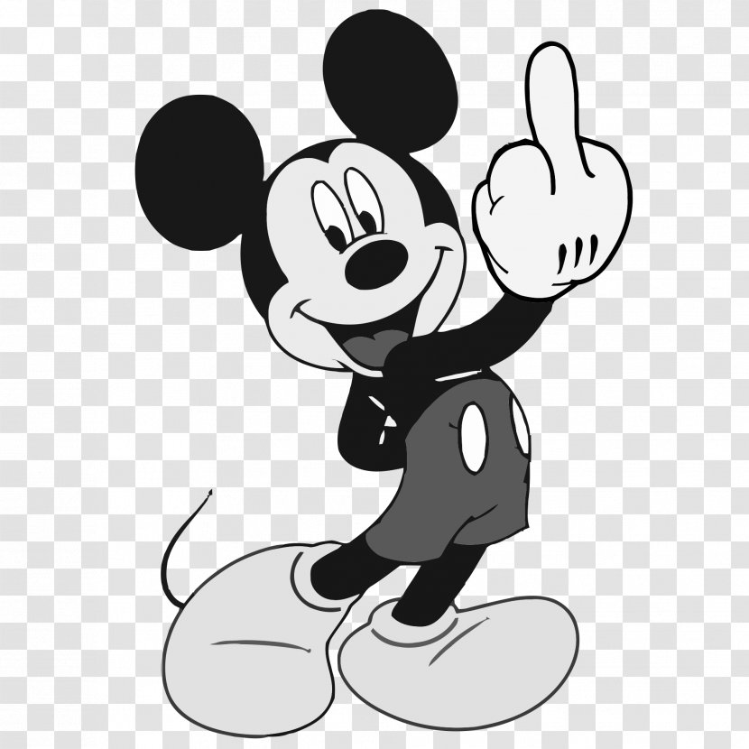 Mickey Mouse Minnie Donald Duck The Finger Walt Disney Company - Clipart Transparent PNG