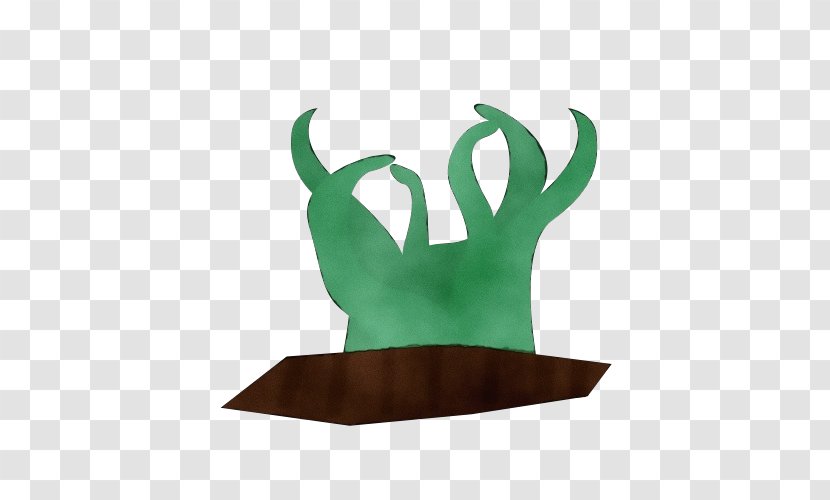 Green Hand Finger Logo Plant - Costume Gesture Transparent PNG