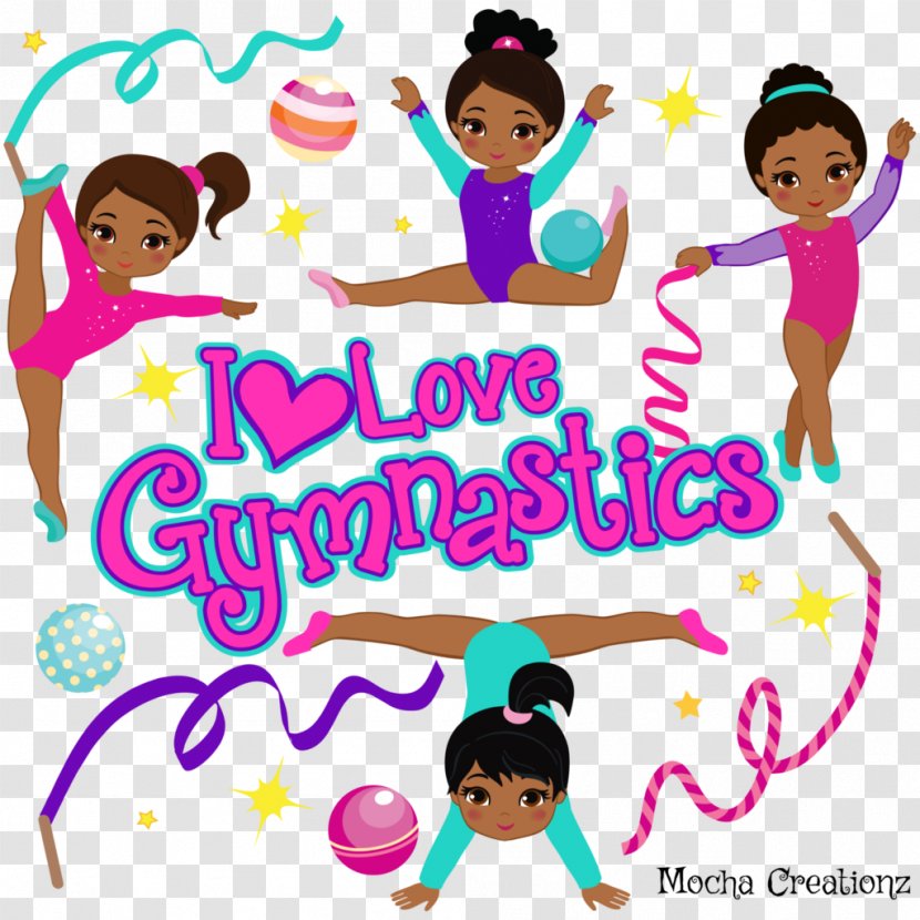 Clip Art African Americans Gymnastics Image Illustration - Sharing - Trampolining Ribbon Transparent PNG