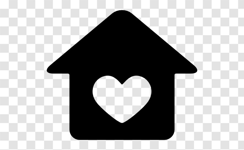 Heart House Home - Black Transparent PNG