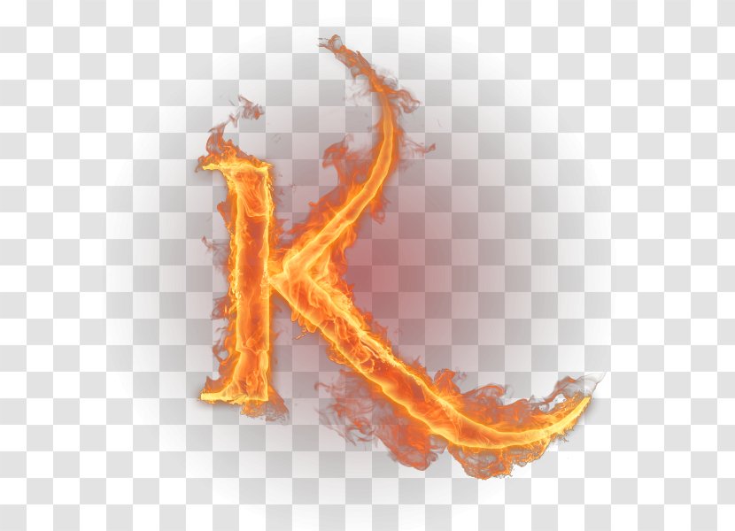 K Letter English Alphabet Flame - Fire Transparent PNG