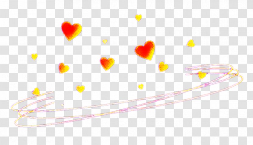Heart Yellow Line Love Transparent PNG