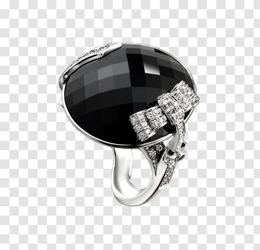 Earring Diamond Gemstone Jewellery - Piaget Sa - Black Gem Ring Transparent PNG