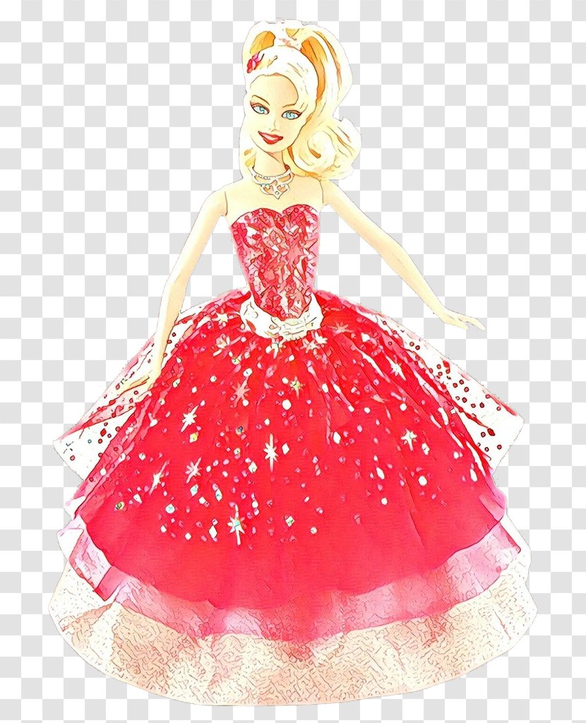 Doll Dress Clothing Pink Toy - Figurine - Costume Transparent PNG