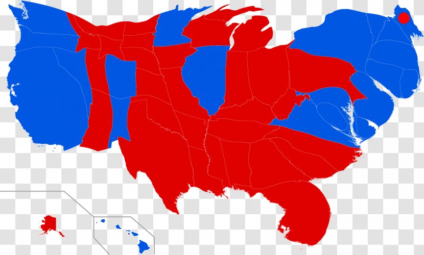 US Presidential Election 2016 United States Map Electoral College - Art Transparent PNG