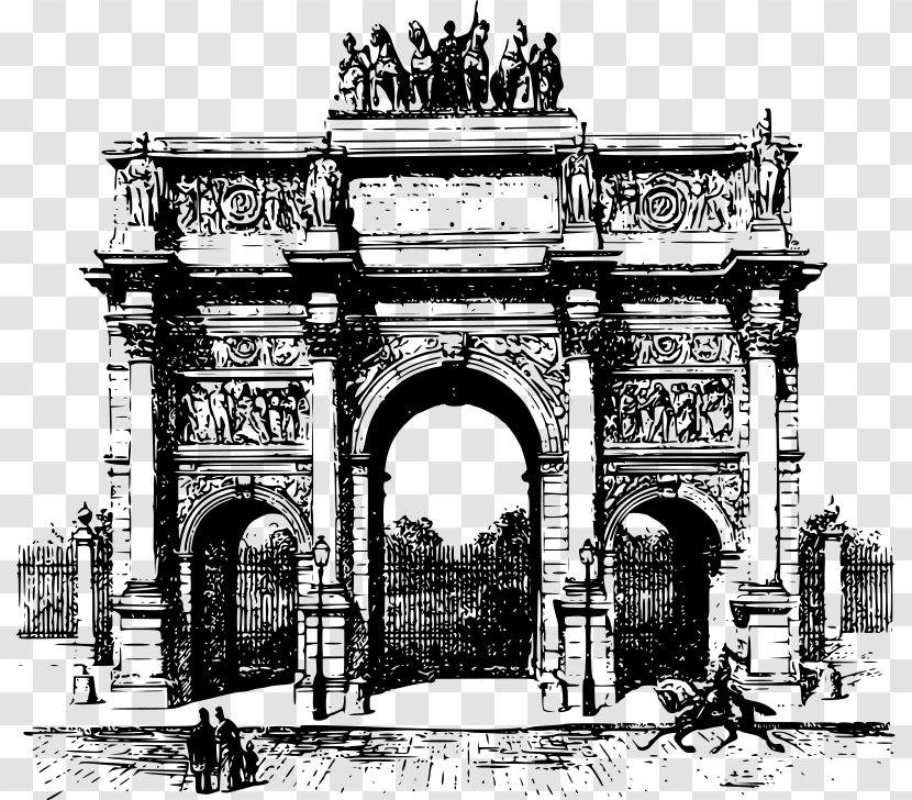 Arc De Triomphe Du Carrousel Arch Of Titus Clip Art - Ancient Roman Architecture Transparent PNG