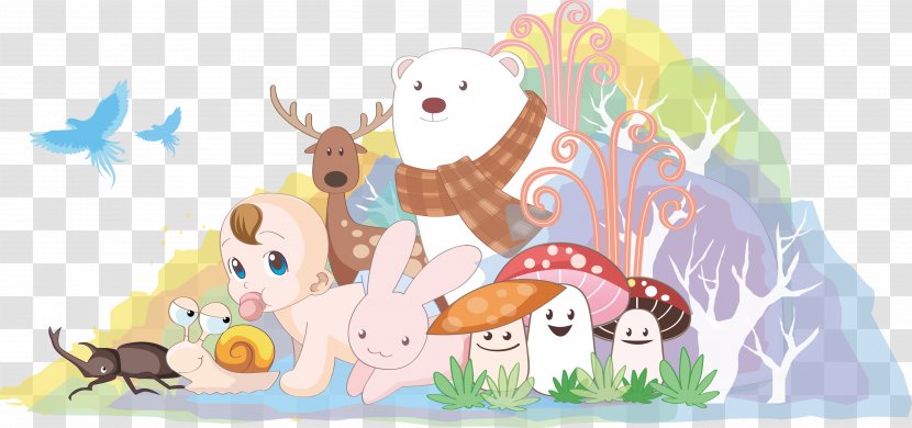 Easter Bunny Illustration Stuffed Animals & Cuddly Toys Cartoon Child - Organism - Baby Dress Transparent PNG