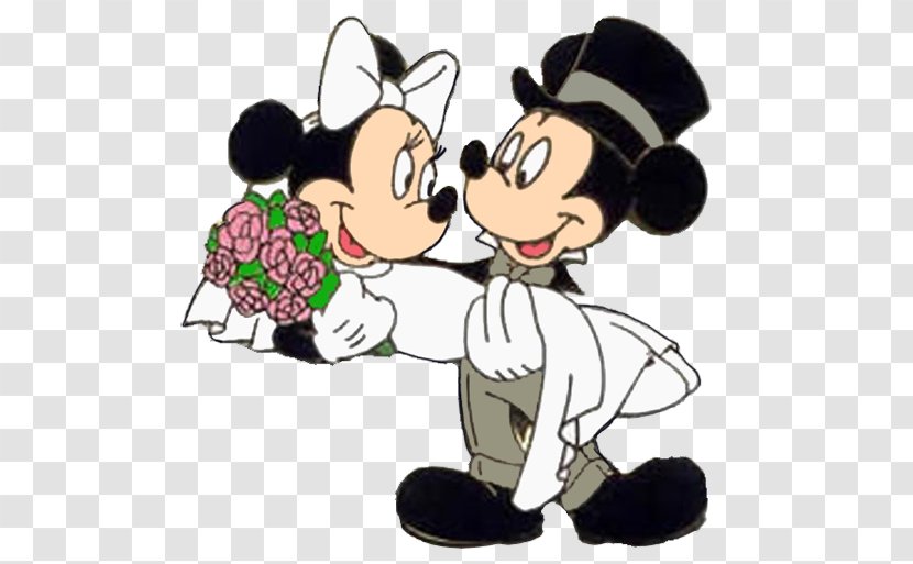Minnie Mouse Mickey Wedding Clip Art - Silhouette Transparent PNG