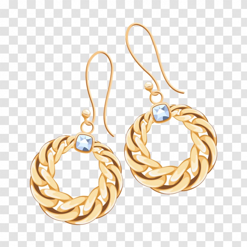Earring Jewellery Diamond Gold - Jewelry Rings Transparent PNG