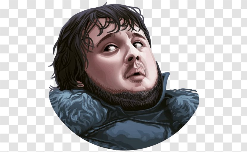 Game Of Thrones VK Sticker Melisandre Jon Snow - Beard Transparent PNG