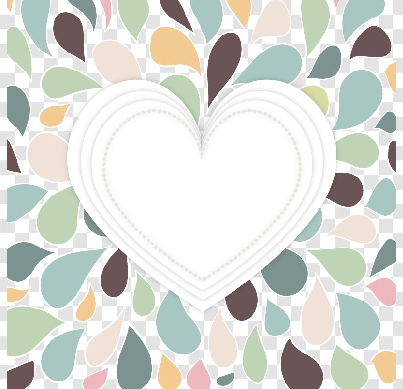 Euclidean Vector Download Heart - Flower - Vintage White Laminated Love Background Material Transparent PNG
