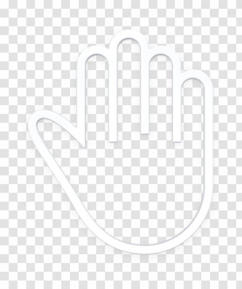 Five Icon Gesture Hand - Text Transparent PNG