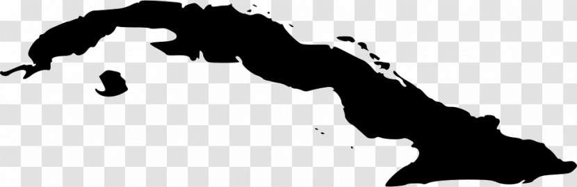 Cuba Vector Map Royalty-free - Black And White Transparent PNG