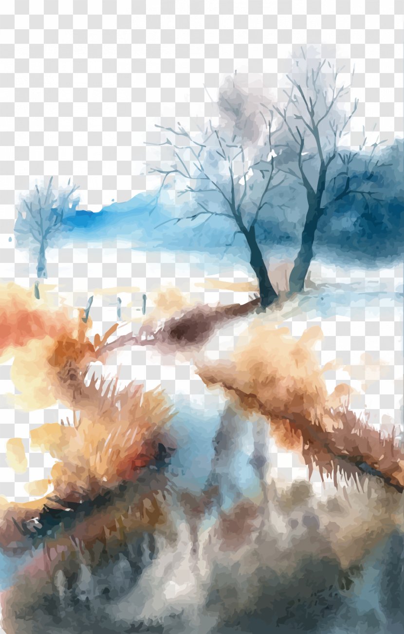 Watercolor Painting Landscape - Art - Vector Transparent PNG