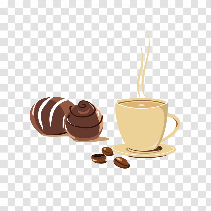 Coffee Milk Ristretto Cafe Breakfast - Food - Bread Transparent PNG