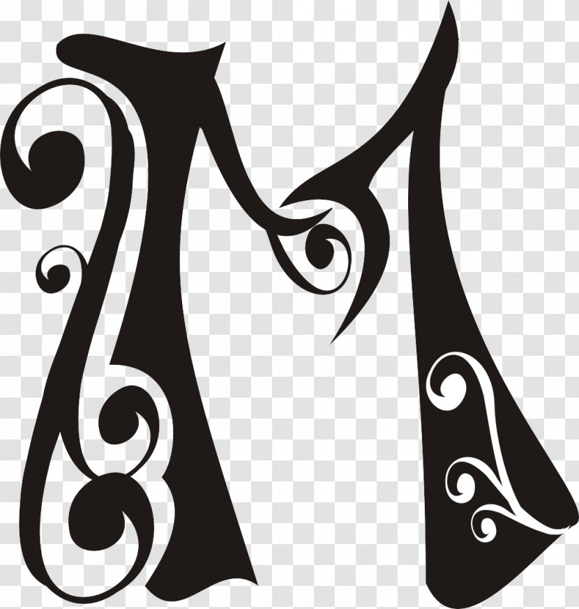 Batik Pattern Letter Clip Art Black And White - Indonesia - Java Transparent PNG