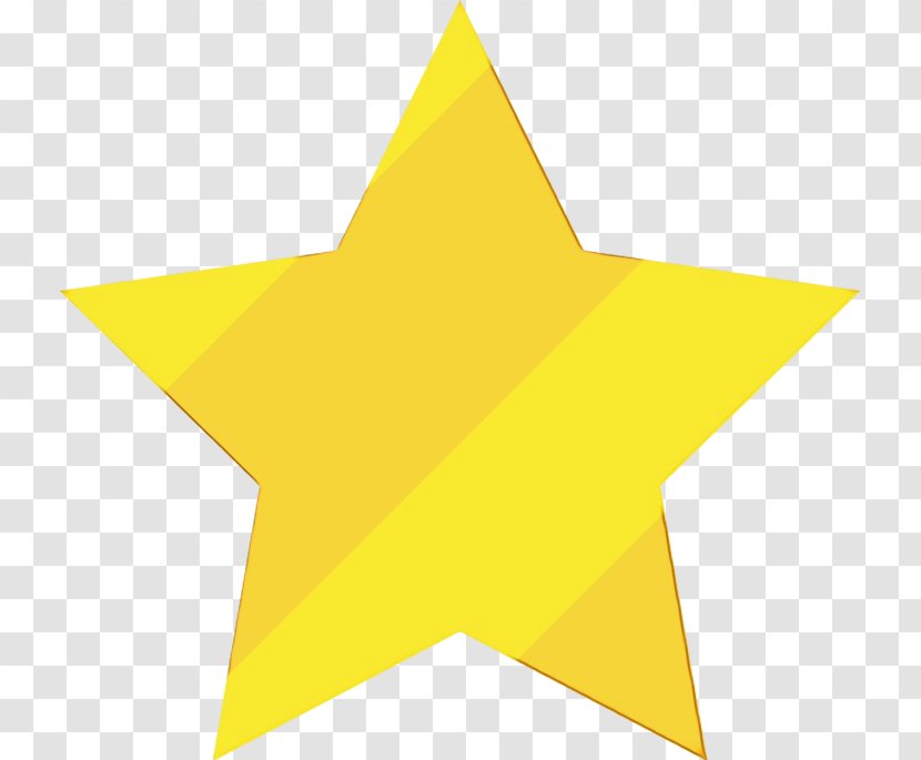 Yellow Star - Watercolor Transparent PNG