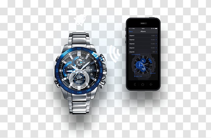 Casio Edifice Smartwatch Bluetooth - Cobalt Blue - Watch Transparent PNG
