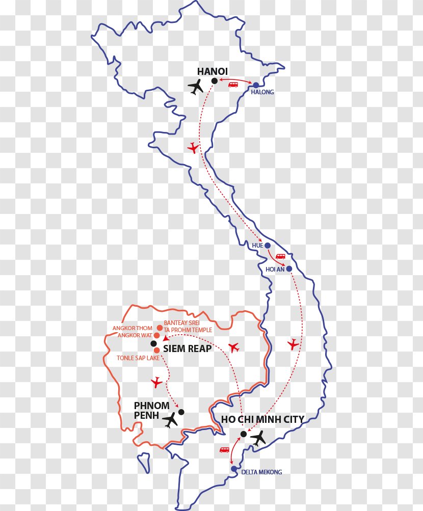 Line Angle Point Map Organism - Vietnam Travel Transparent PNG