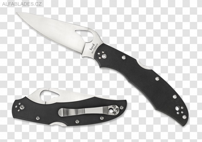 Pocketknife Spyderco Serrated Blade - Handle - Knife Transparent PNG
