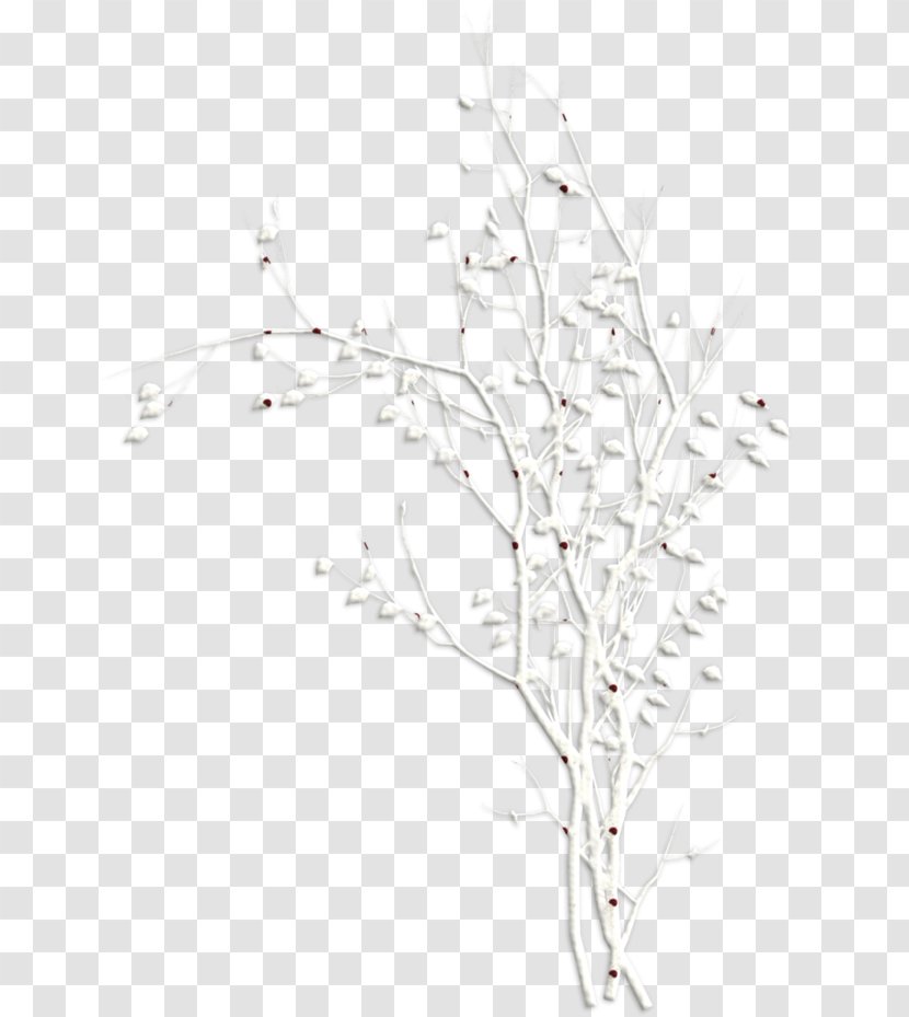 Black And White Clip Art - Twig - Snow Tree Transparent PNG
