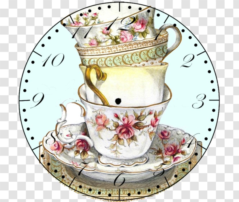 Teacup Coffee White Tea - Decoupage Vintage Transparent PNG