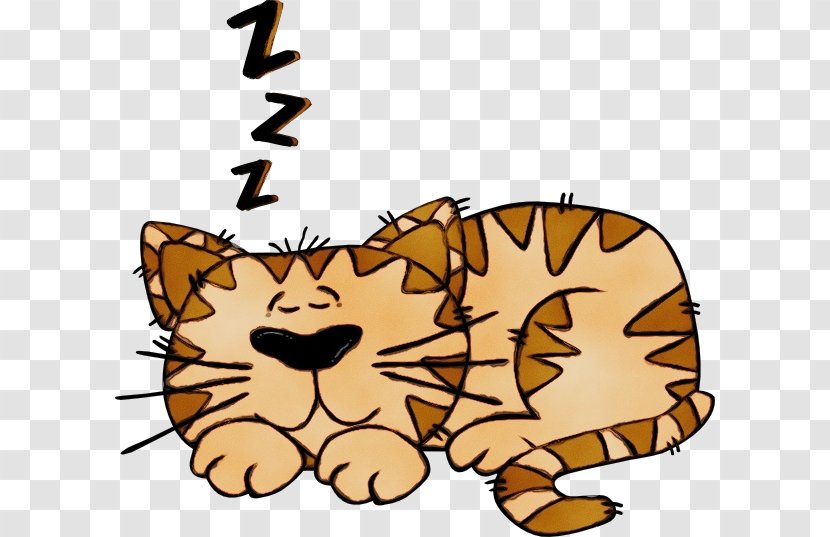 Cat Sleep Cartoon Silhouette Drawing - Wildlife Animal Figure Transparent PNG