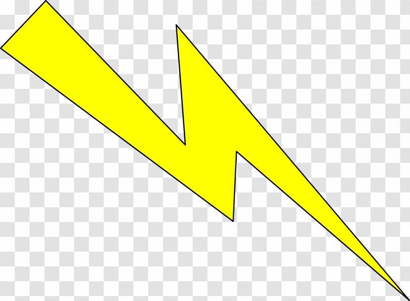 Triangle Area Yellow Brand - Lightning Icon Transparent PNG