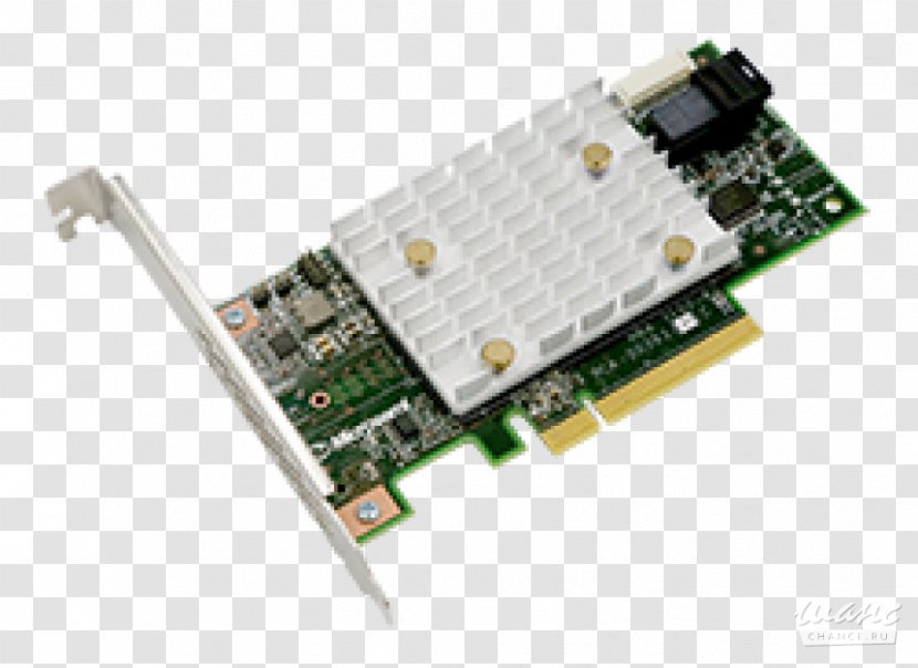 Adaptec Serial Attached SCSI Host Adapter PCI Express Controller - Microcontroller - Tv Tuner Card Transparent PNG