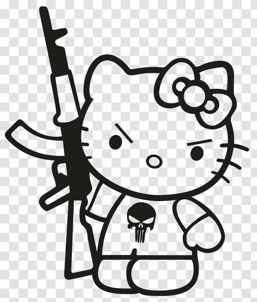 Punisher Hello Kitty Sticker Decal Polyvinyl Chloride - Tree Transparent PNG