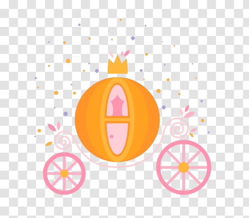 Hand-painted Cartoon Pumpkin Car - Anniversary - Orange Transparent PNG