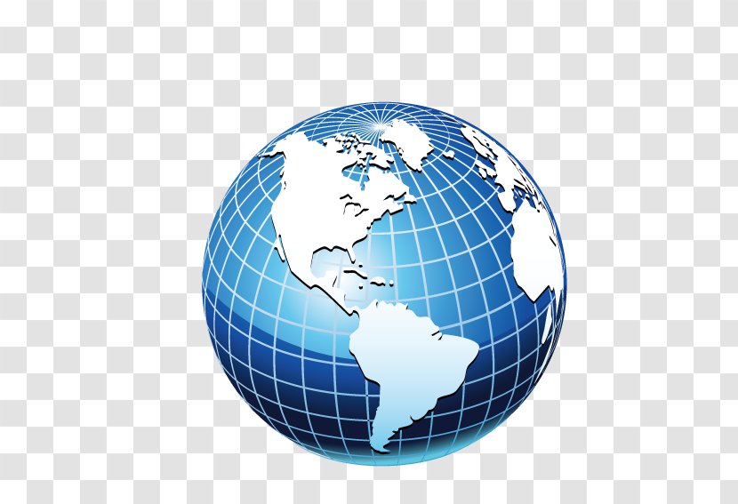 Globe Blue Art - Color - Earth Transparent PNG