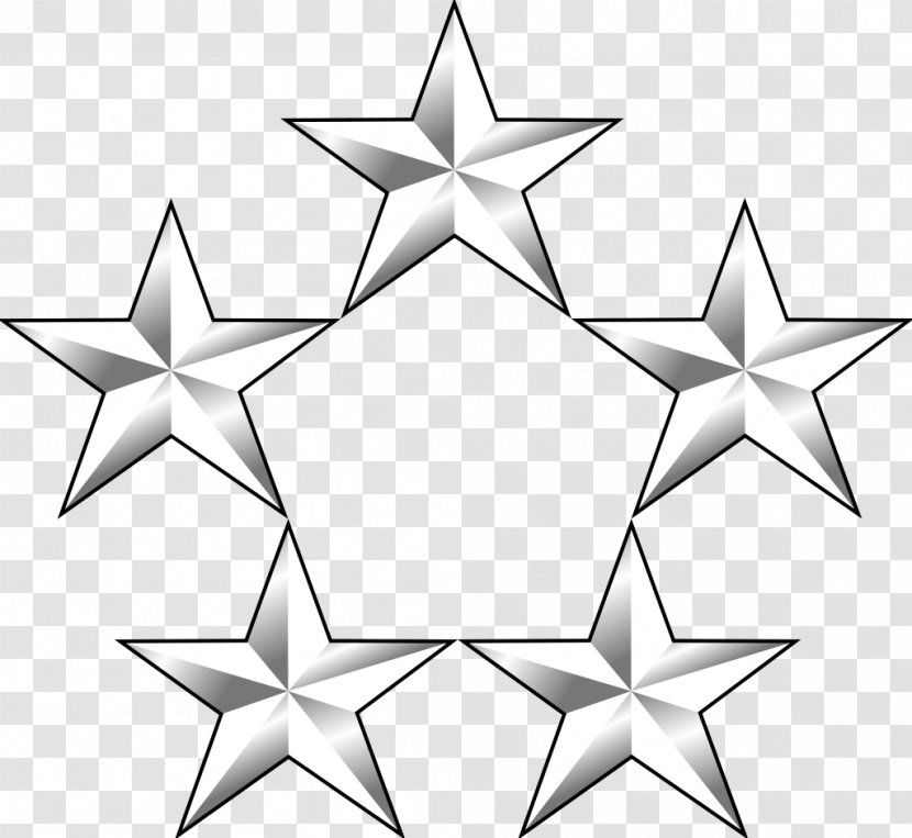 United States General Of The Army Military Rank Five-star - Star - 5 Transparent PNG
