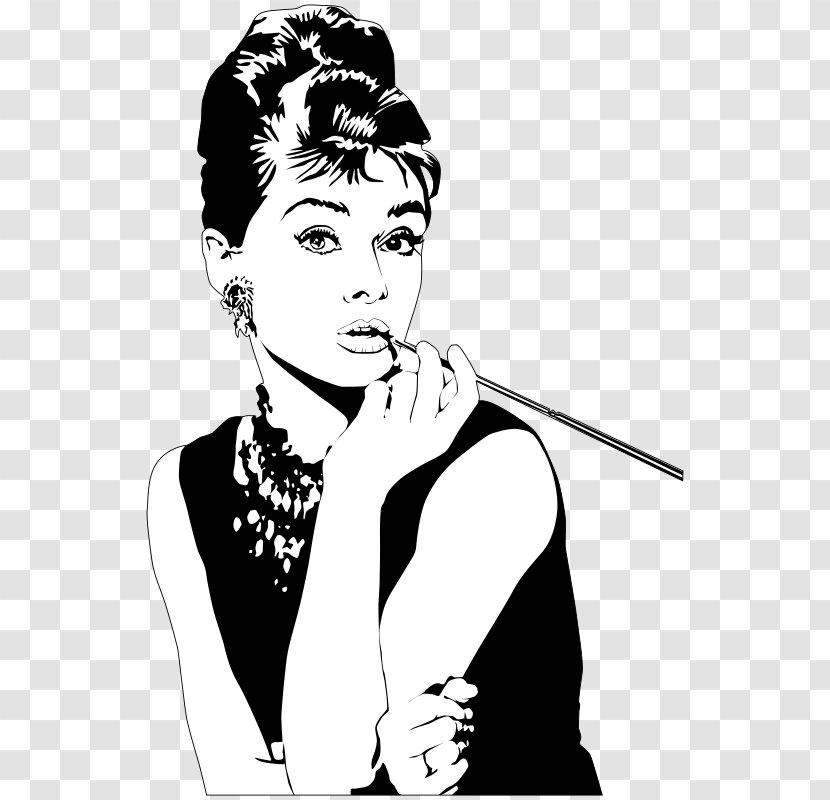 Designer Journal: With Quotes, Audrey Hepburn Fashion Journal Notebook Breakfast At Tiffany's Clip Art - Silhouette - Actress Cliparts Transparent PNG