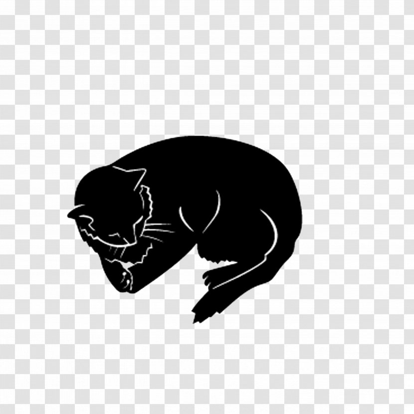 Persian Cat Dog Black Panther Sticker - A Crouching With The Claws Of Transparent PNG