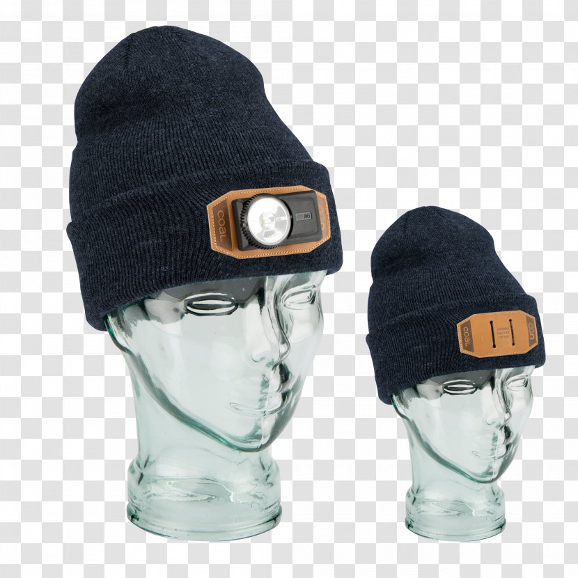 Beanie Hat Knit Cap Coal Polar Fleece - Headlamp Transparent PNG
