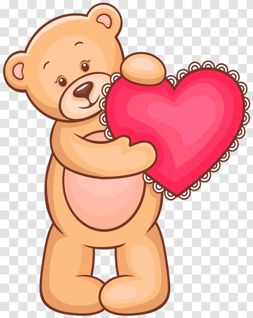 New Year's Day Wish Happiness Eve - Heart - Transparent Teddy Bearwith Red PNG Clipart Transparent PNG