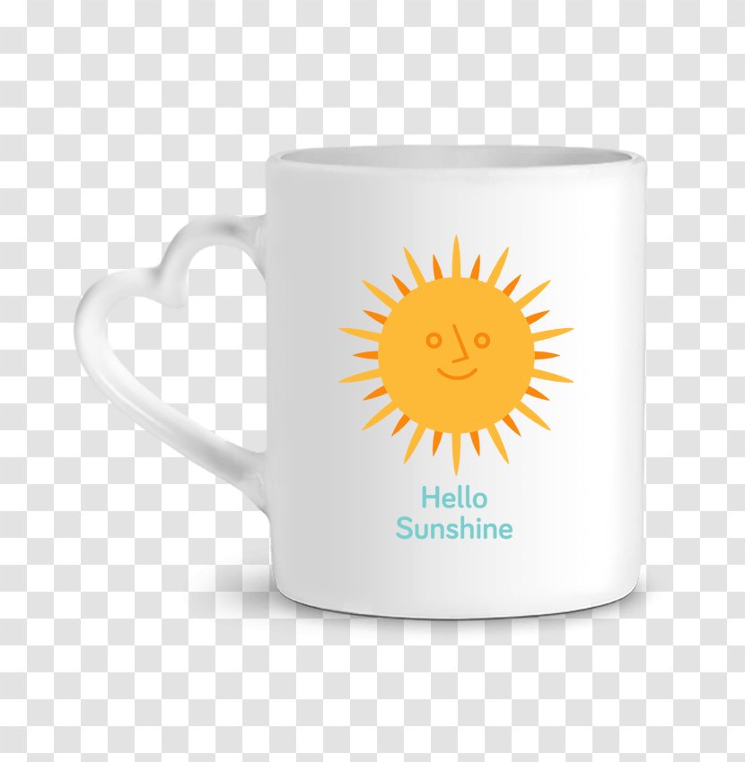 Coffee Cup Mug Ceramic Tasse - Drinkware - Coeur HandleHello Sunshine Transparent PNG