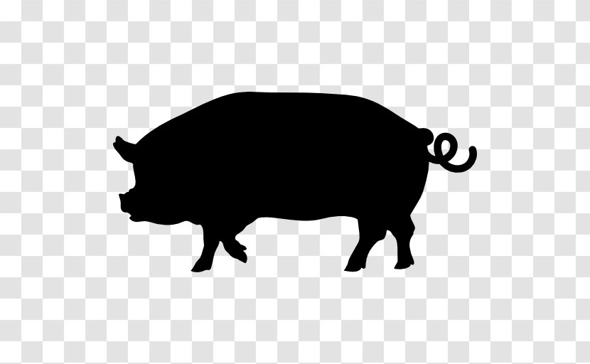 Pig Silhouette Clip Art - Wildlife Transparent PNG