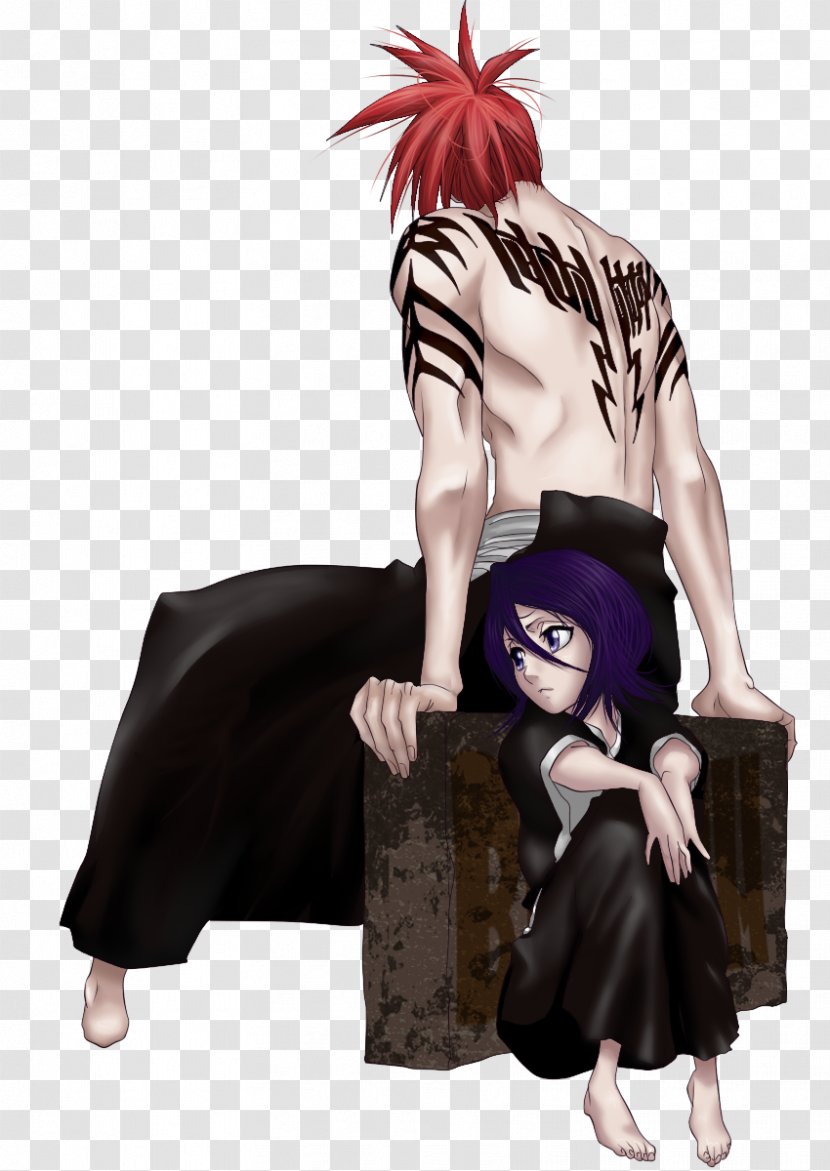 Renji Abarai Rukia Kuchiki Ichigo Kurosaki Byakuya Orihime Inoue - Watercolor Transparent PNG