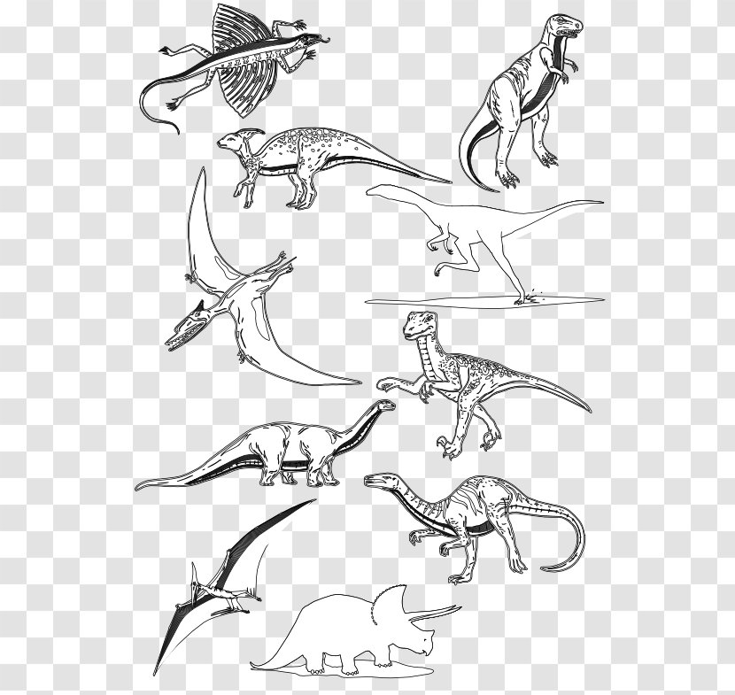 Sketch Line Art Clip Illustration Drawing - Artwork - Jurassic World Evolution Transparent PNG