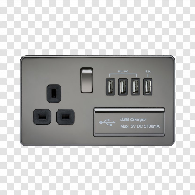 Battery Charger AC Power Plugs And Sockets Network Socket Electrical Switches USB - Usb Transparent PNG