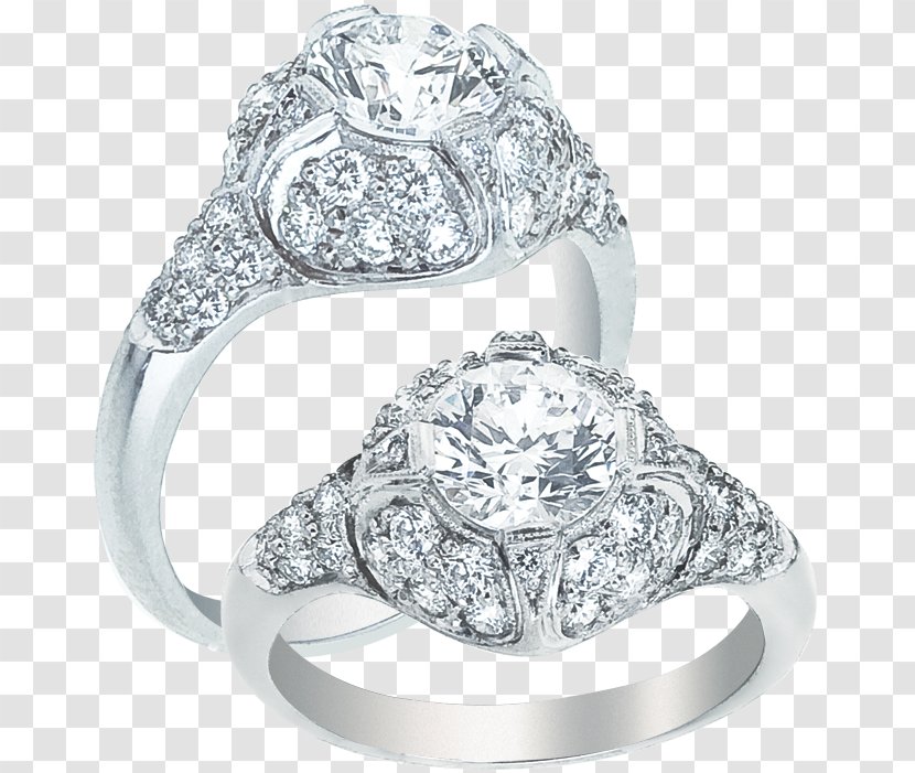 Engagement Ring Diamond Wedding - Platinum Transparent PNG