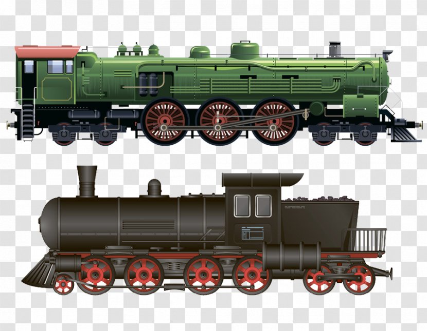 Train Rail Transport Passenger Car Steam Locomotive Transparent PNG