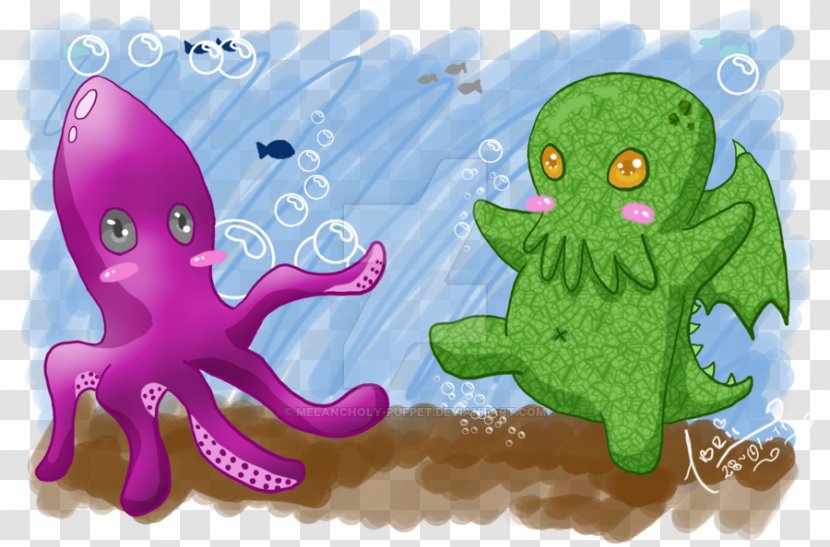 Octopus Kraken Cthulhu Scribblenauts Unlimited - Grass Transparent PNG