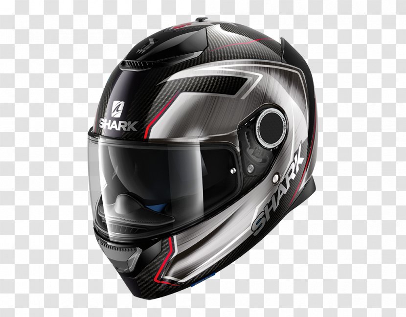 Motorcycle Helmets Shark Visor - Carbon Transparent PNG