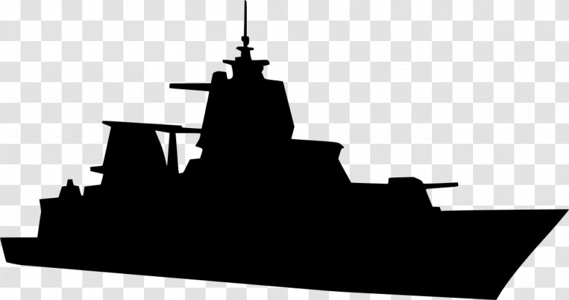 Ship Cartoon - Naval - Frigate Silhouette Transparent PNG